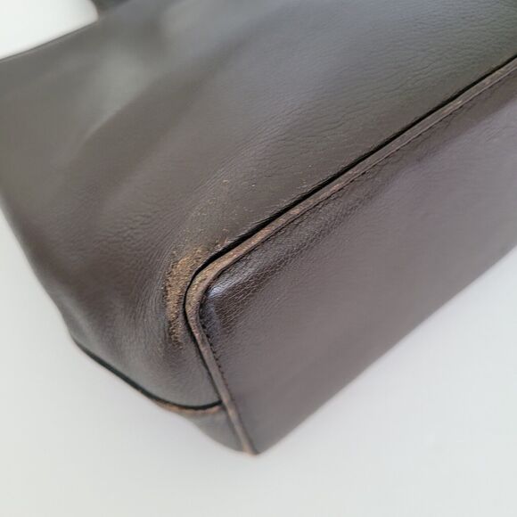 BURBERRY Tote Handbag Purse Bag Geniue Leather Medium Nova Check Lining Brown - Picture 12 of 13